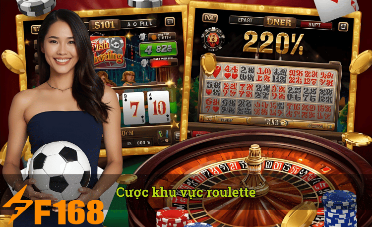 Cược khu vực roulette 